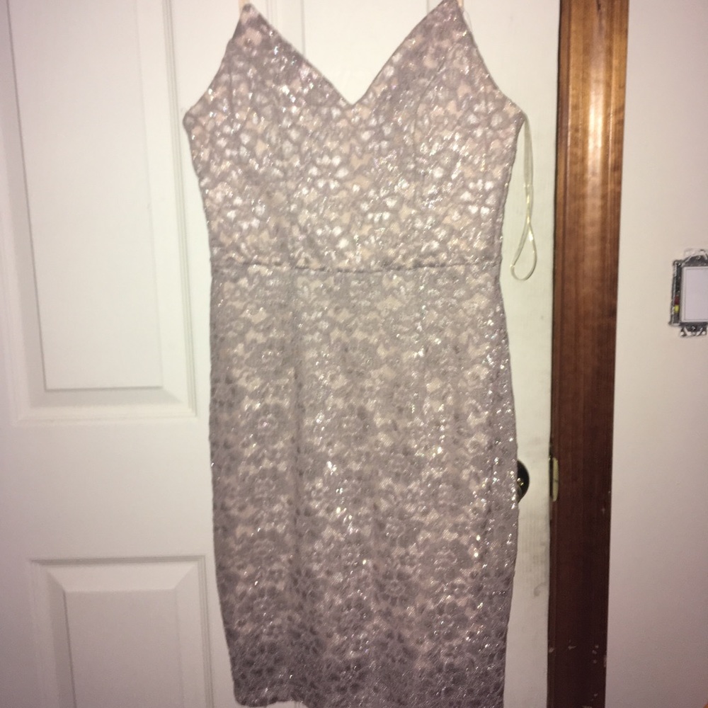 Short nude lace dress